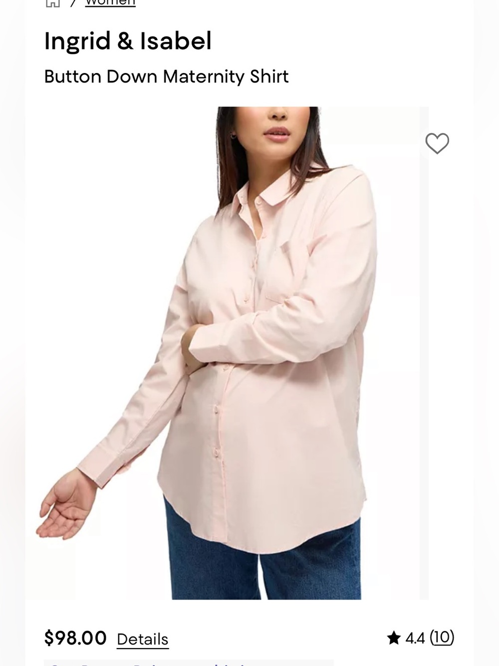 Ingrid & Isabel Button Down Maternity Shirt